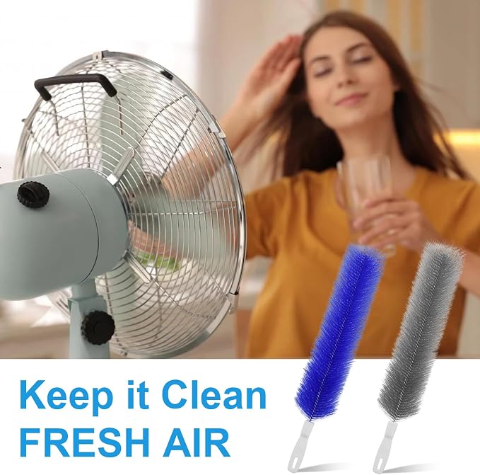 4 Pcs Cobweb Duster, Bendable Fan Duster, Plastic Fan Cleaner Brush, Microfiber - Image 4