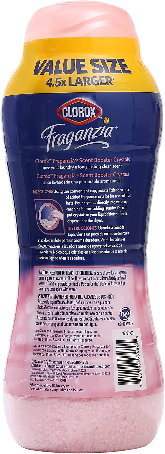 Clorox Fraganzia Laundry Scent Booster Crystals in Rose Scent - Image 6