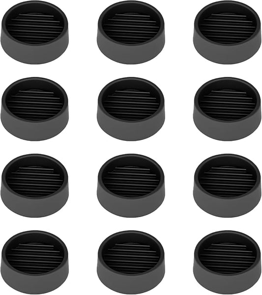 Non Slip Furniture Pads, 1.5' Round Black Rubber Caster Cups, Anti Slide Floor by VOCOMO