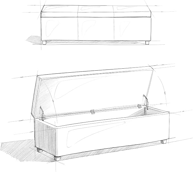 SIMPLIHOME Avalon 54 inch Wide Contemporary Rectangle Extra Large Storage - Image 13