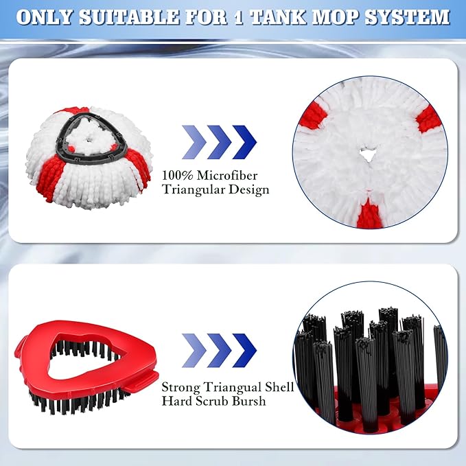 4 Pack Spin Mop Replacements Head Compatible - Image 3
