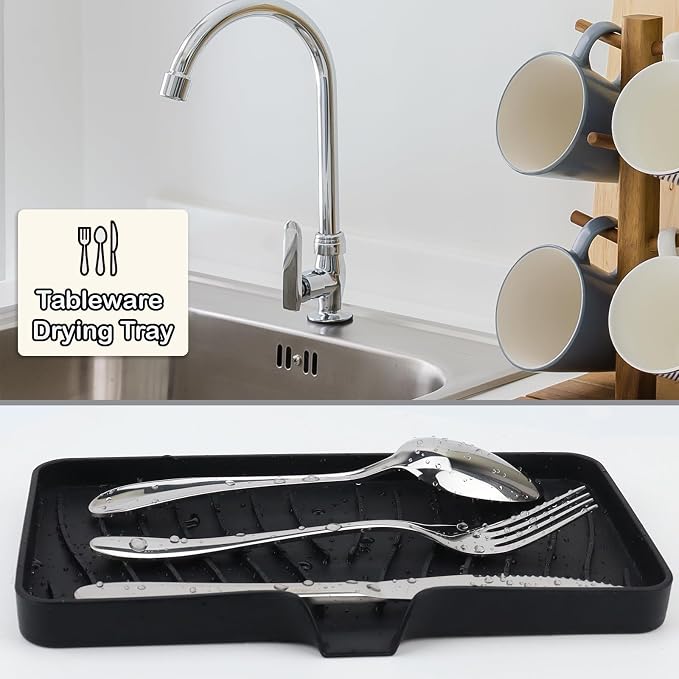 YASMEN Silicone Bathroom Soap Dishes, Sink Sponge Holder - Image 4
