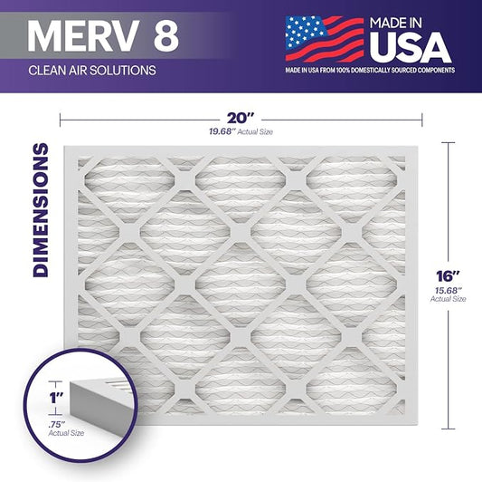 BNX TruFilter 16x20x1 Air Filter MERV 8 - Image 2