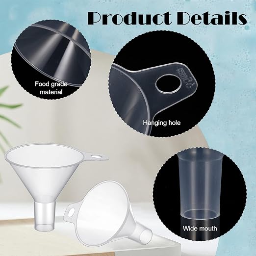 Mini Plastic Funnel for Filling Bottles, Small funnels for Filling Small - Image 3