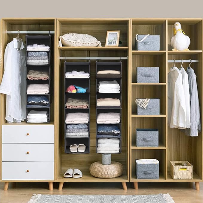 MAX Houser 6 Tier Shelf Hanging Closet Organizer, Closet Hanging Shelf - Image 6