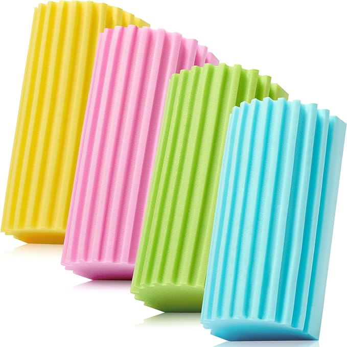 4 Pack Damp Dusting Sponge Duster, Dust Cleaning Sponge, Reusable Household by MrScrubCleaninghelpers