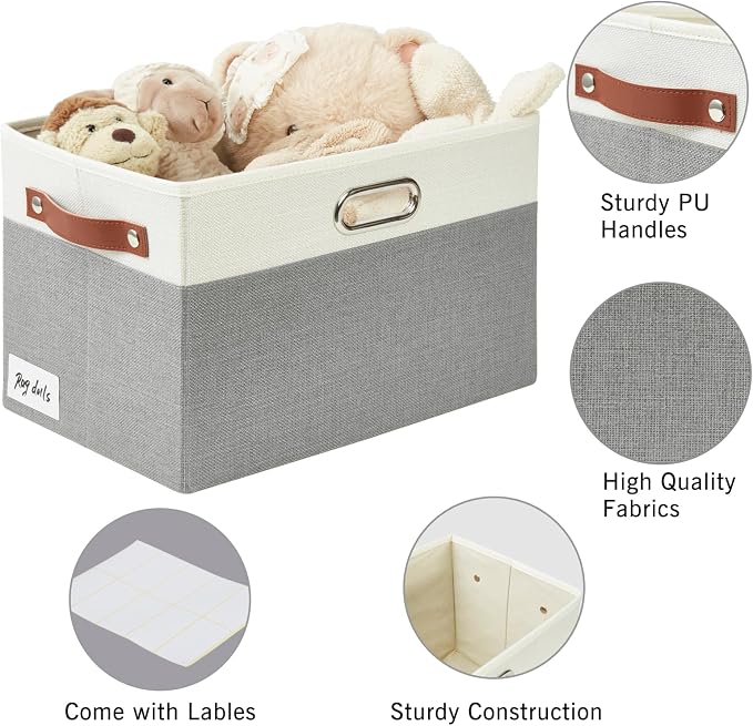 Large Collapsible Fabric Storage Bins - Image 3