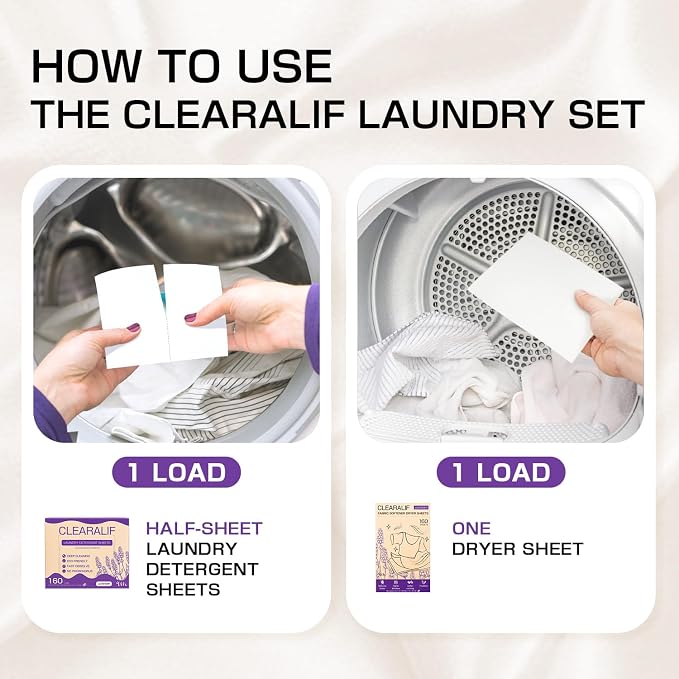 CLEARALIF All in One Laundry Detergent Sheets Kit, Lavender Scent, 160 Loads - Image 5