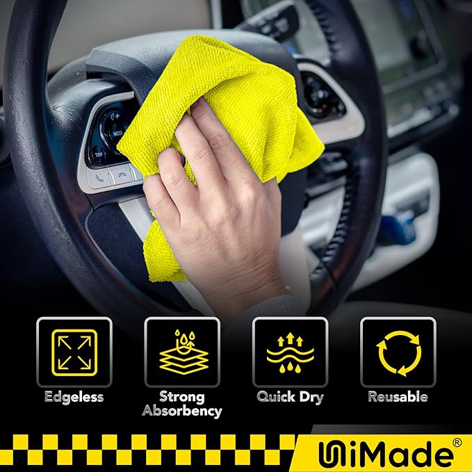 Microfiber Cleaning Cloth, 100PK Commercial Grade Work Rags Microfiber Towels - Image 6
