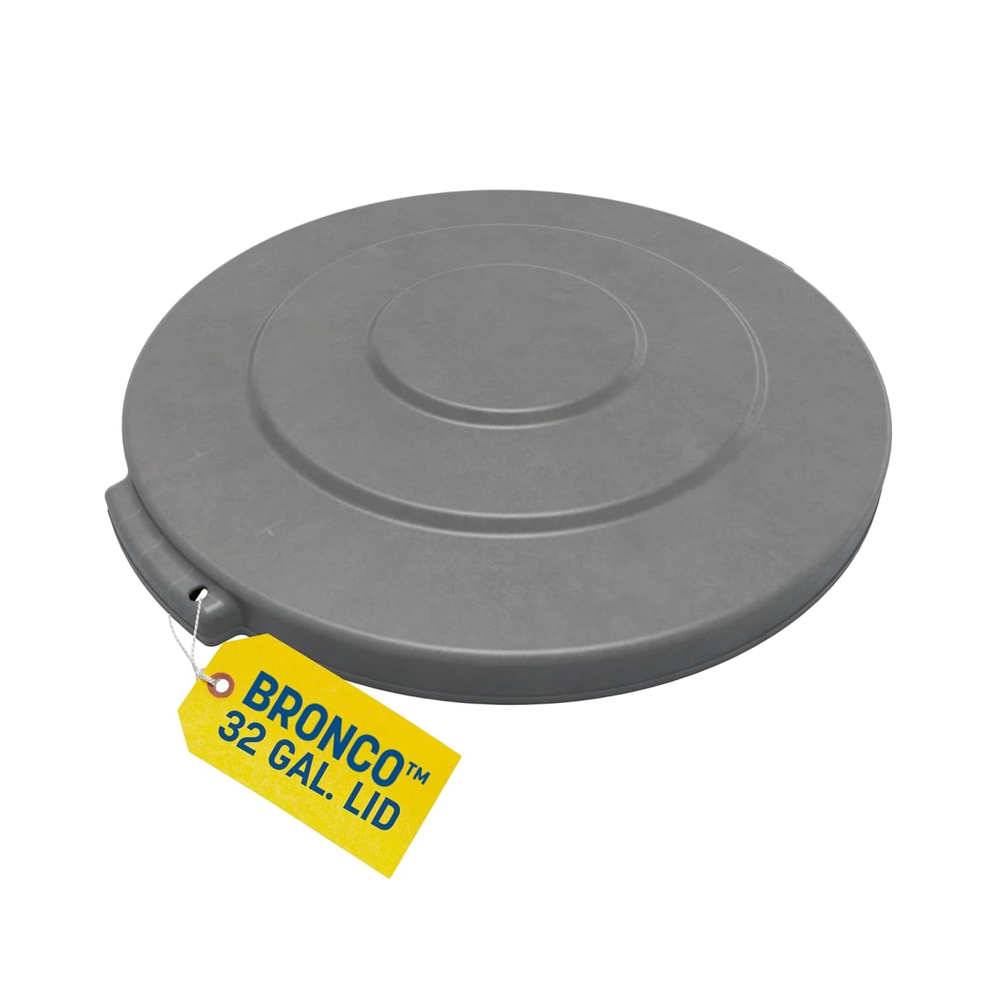SPARTA Bronco Lid for 32 Gal. Trash Can, Durable, Food-Safe, NSF and HACCP-Compliant, Lid for Commercial Use (Container Sold Separately – Fits Bronco Only), Polyethylene, 32 Gallon, Gray