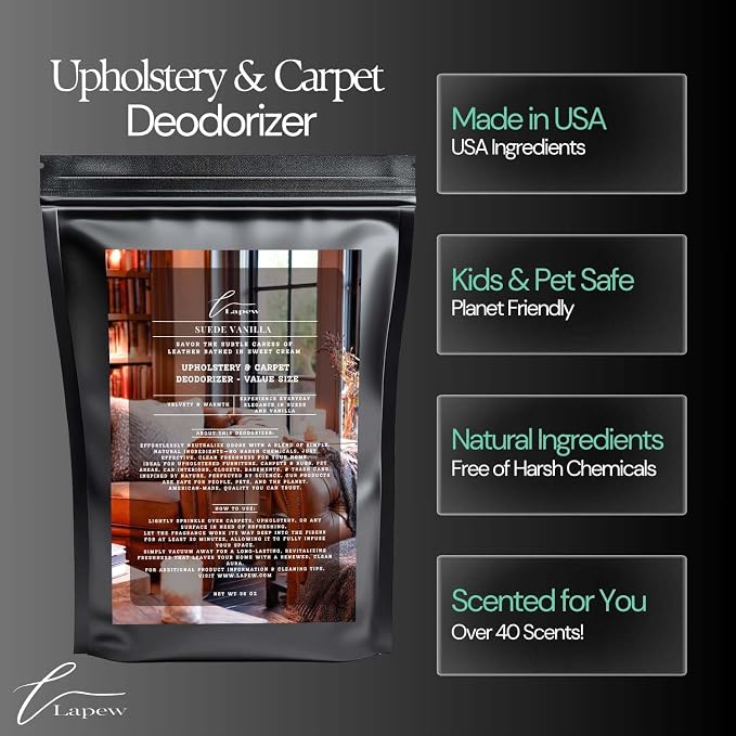 Suede Vanilla Carpet Freshener Powder Refill 36 oz | Powerful Odor Eliminator - Image 5