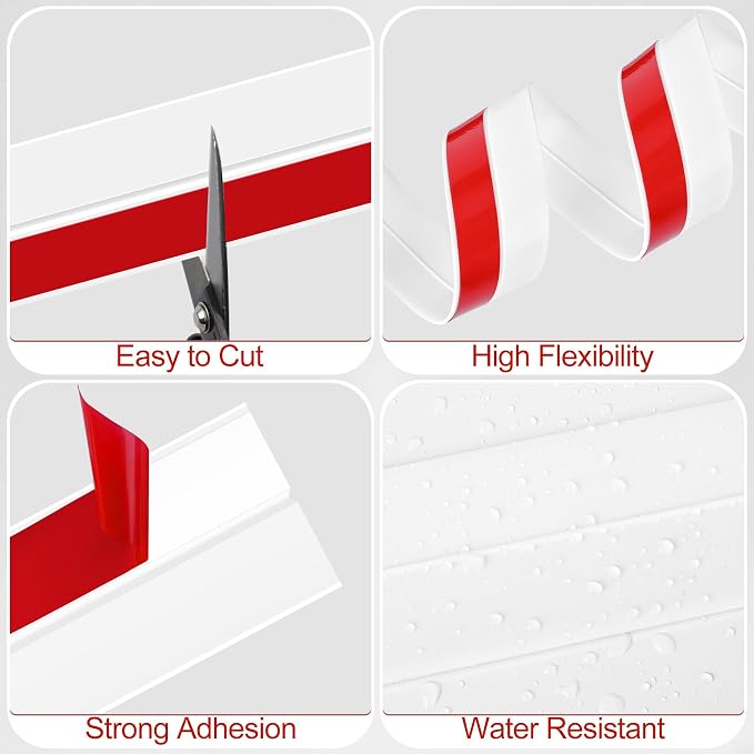 MYFAMIREA Door Weather Stripping 2IN x 20FT Door Draft Stopper Seal Tape - Image 4