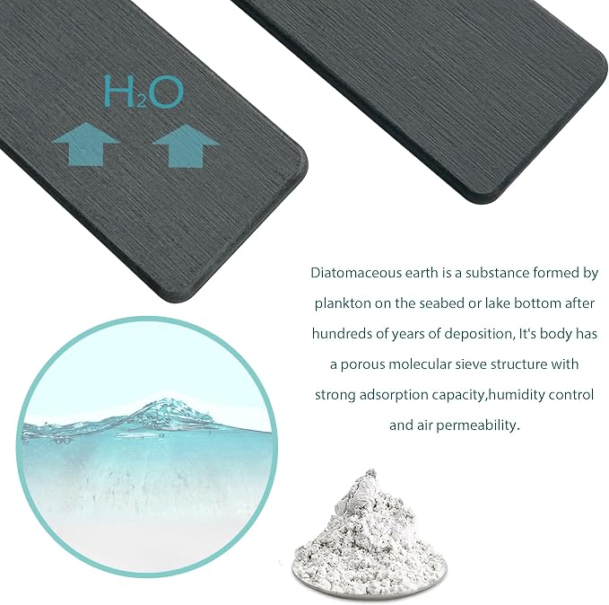 2 Pcs Water Absorbing Stone Trays, Kitchen/Bathroom Sink Soap Dish, Diatomite - Image 5
