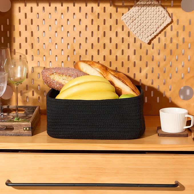 Small Storage Baskets for Organizing | Closet Organizer Bins | Shelf Toy Basket - Image 5
