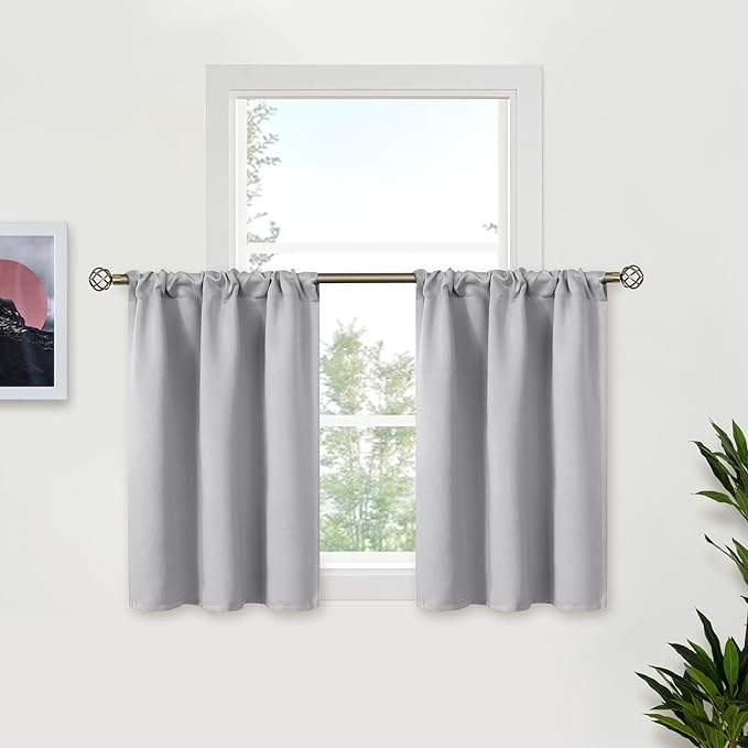 BGment Light Grey Short Curtains 36 Inches Length by BGment