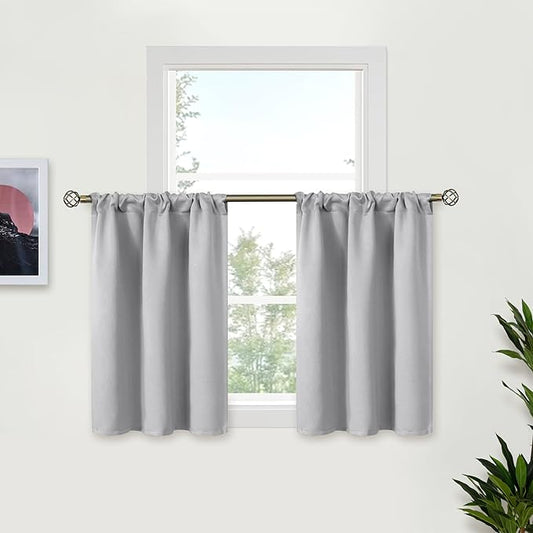 BGment Light Grey Short Curtains 36 Inches Length by BGment