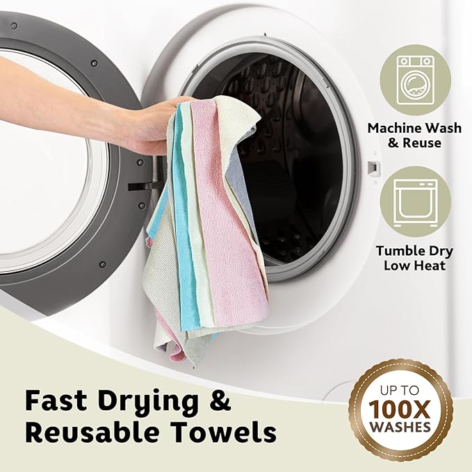 Matthew Microfiber Cleaning Cloth Roll 72Pack Reusable Paper Towels&Washable - Image 7