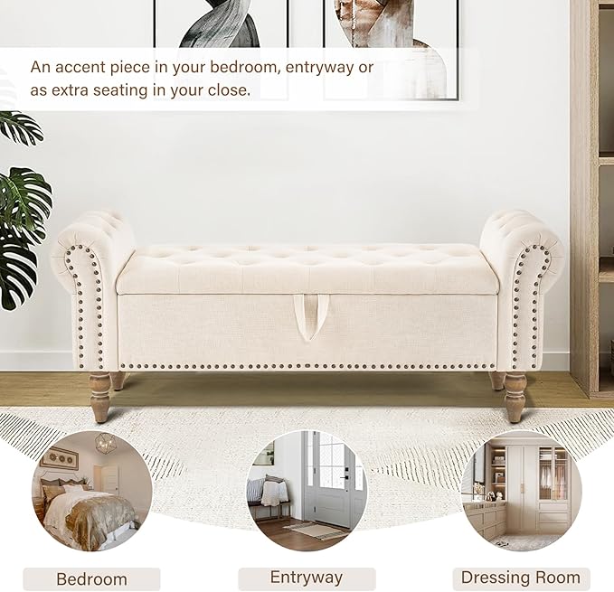 Furnimart Storage Bedroom Bench - Image 4