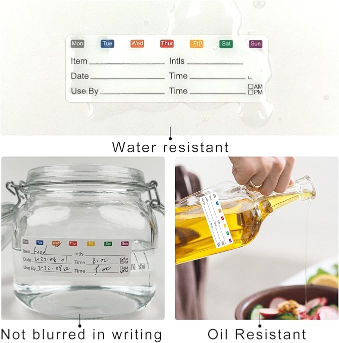 STARLIBOO Removable Freezer Labels, 1x3 Inch, Waterproof Oil Resistant Easy - Image 5