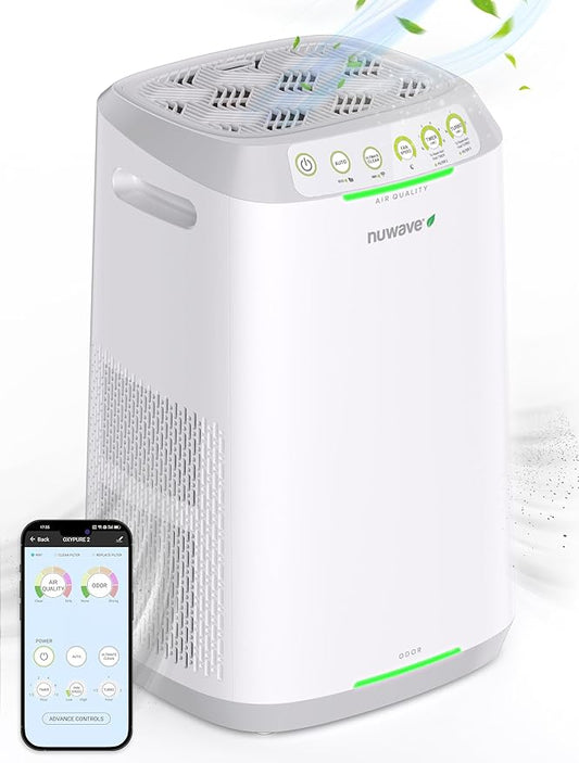 Nuwave Air Purifiers for Home Large Room, Washable and Reusable Bio Guard Filter by NuWave