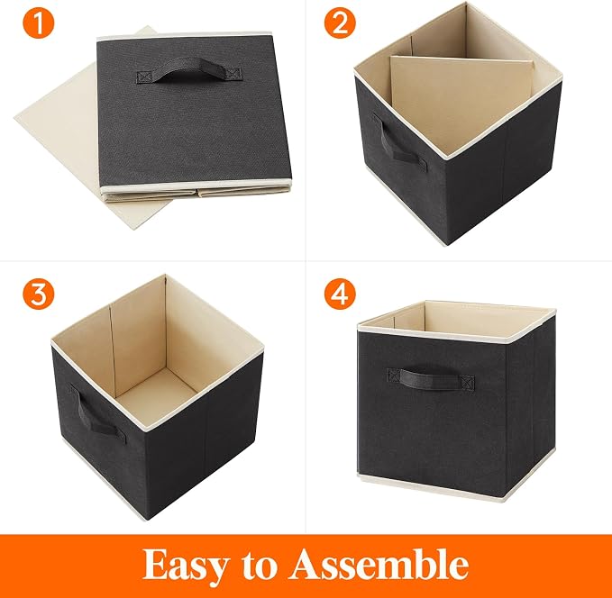 Lifewit 16 Packs Storage Cubes, 11 Inch Cube Storage Bins, Foldable Decorative - Image 4