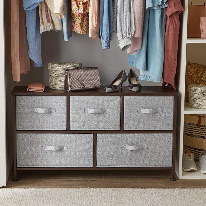 Amazon Basics Extra Wide Fabric 5-Drawer Storage Organizer Unit - Image 2