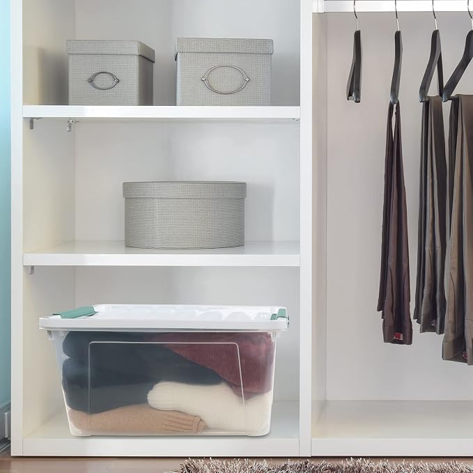 35 L Clear Large Storage Box, Plastic Storage Bins - Image 5
