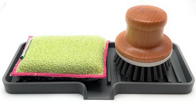 Happitasa Silicone Soap Dish Tray and Sponge Holder - Image 4