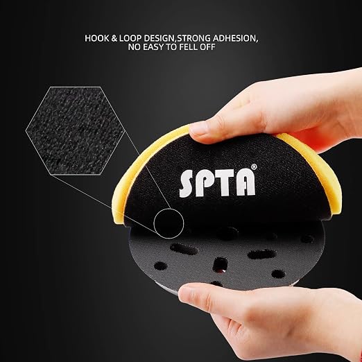 Yellow Medium Cut Pad, Buffing Polishing Pads, SPTA 3Pcs 6.5 Inch Face - Image 5