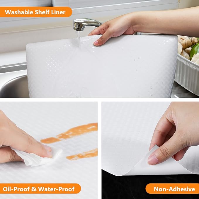 Shelf Liners for Kitchen Cabinets Refrigerator Liners Waterproof & Oil-Proof - Image 4
