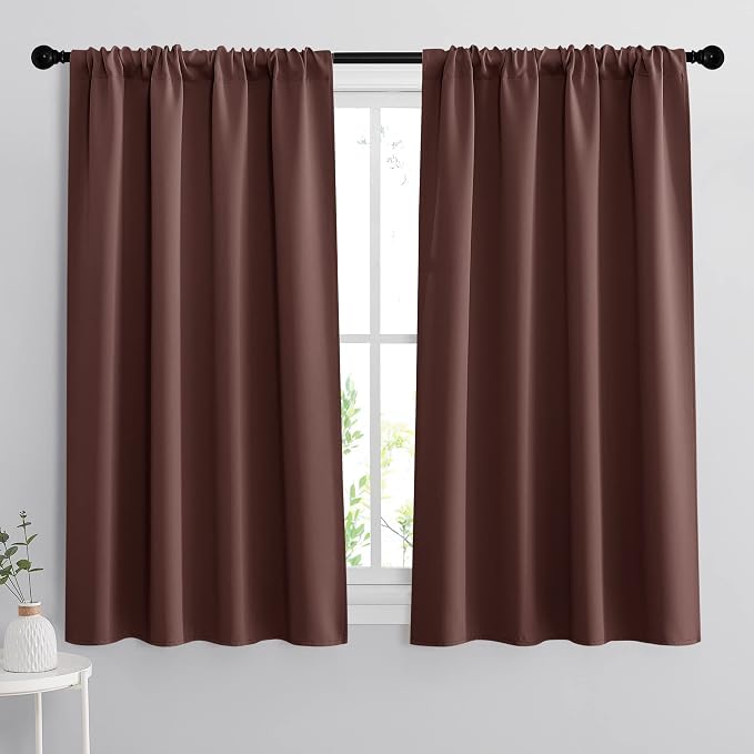 RYB HOME Small Curtains for Bathroom Window, Heavy Duty Thick Privacy Panels by RYBHOME