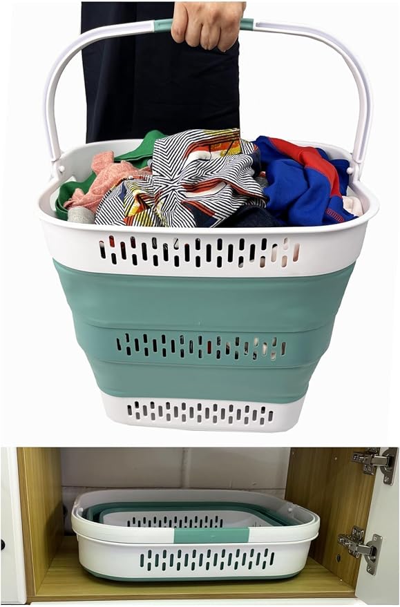 SAMMART 40L Collapsible Plastic Laundry Basket - Image 4