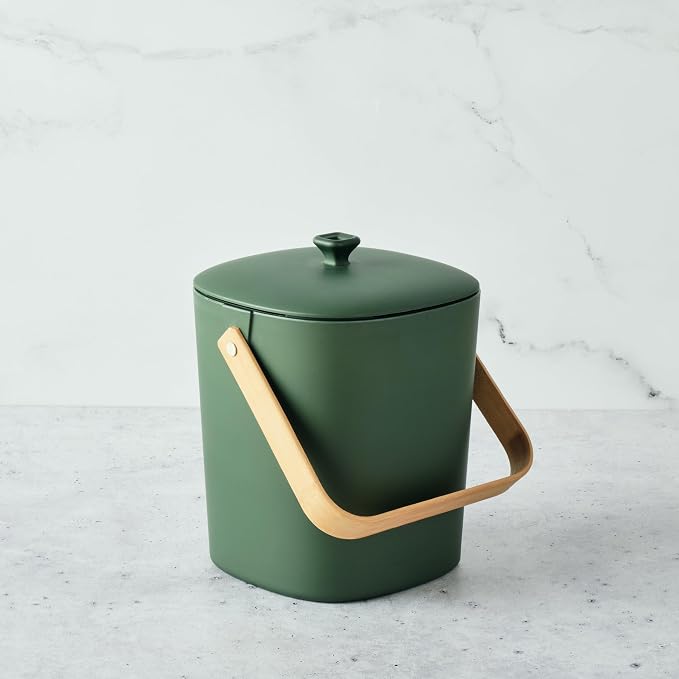 Bamboozle Countertop Compost Bin Kitchen | 1 Gallon | Odorless Composting Bin - Image 2