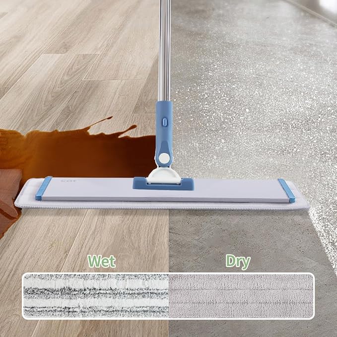 CQT Commercial Flat Microfiber Floor Mop Cleaning System 18" Inch Wet Dry and - Image 4
