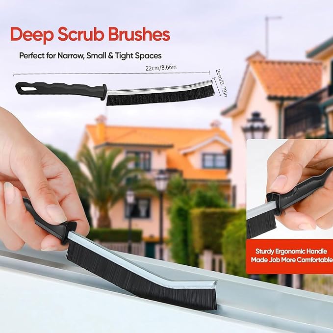 Crevice Cleaning Brush, Bathroom Gap Brush, Small Cleaning Brush, Grout Brush - Image 2