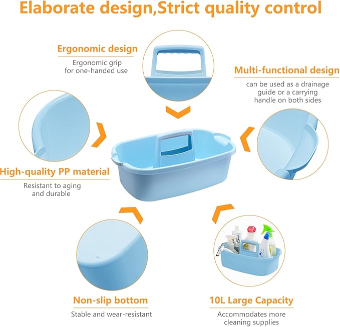 Multi-Purpose Plastic Cleaning Caddy - Image 3