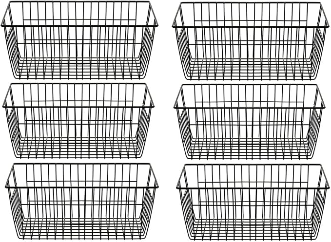 SANNO Wire Storage Baskets Freezer Baskets Farmhouse Organizer Storage Bins by SANNO