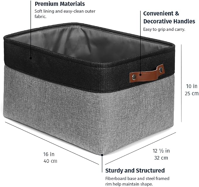 OrganiHaus Extra Large Fabric Storage Bins - Image 2