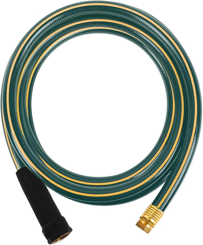 Solution4Patio Short Leader Green Garden Hose 3/4 in. x 12 ft. -Kink Free by Solution4PatioExpertinGardenCreation
