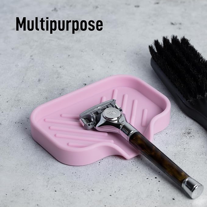 Zulay Kitchen Small Silicone Sponge Holder – Space-Saving Sink Organizer Tray - Image 5