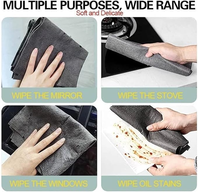 5PC Thickened Magic Cleaning Cloth, Reusable Microfiber Cleaning Rags - Image 5