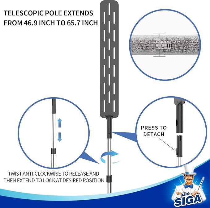 MR.SIGA Flexible Microfiber Long Duster - Image 4