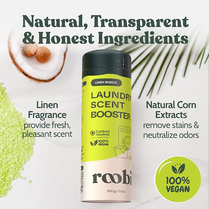 Roobi Sustainable Laundry Scent Booster Beads. Linen Breeze Fragrance Laundry - Image 8