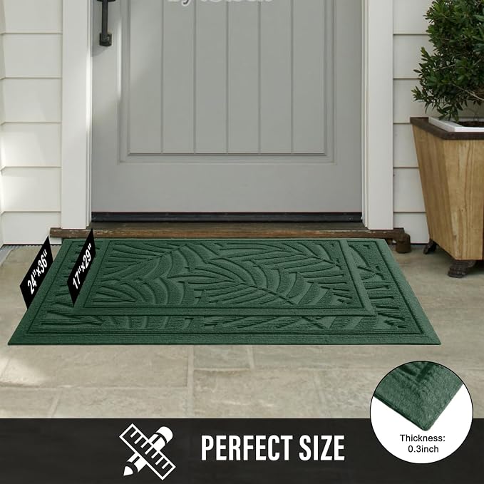 Front Door Mat, Absorbent Resist Dirt Welcome Door Mat Indoor Outdoor, - Image 7