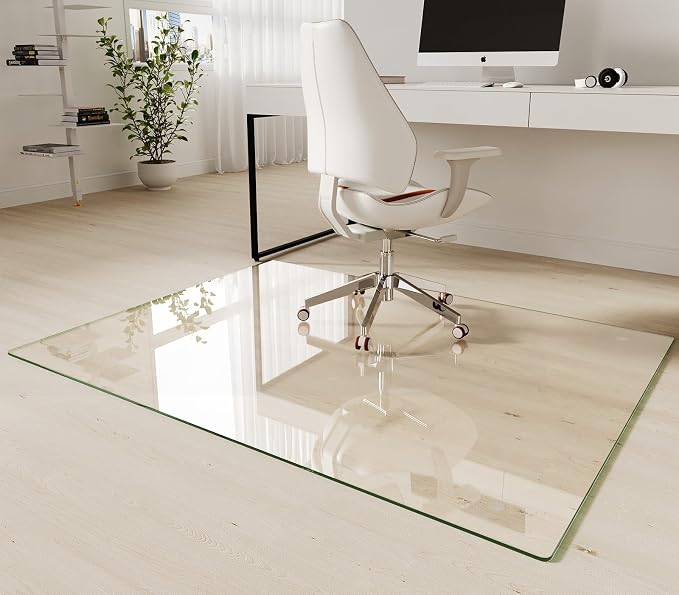 Koonmi Tempered Glass Chair Mat 44"x58" by KOONMI