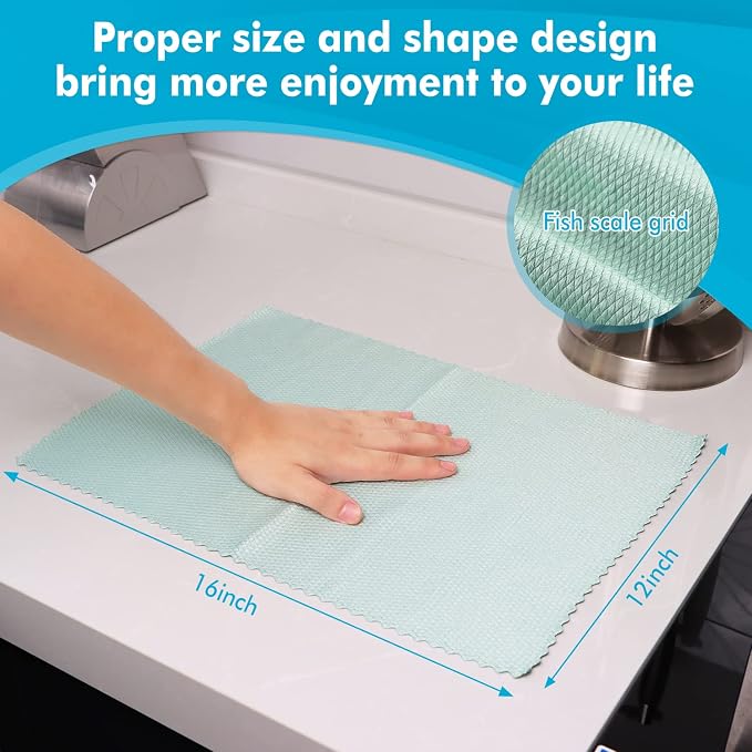 Easy Clean Fish Scale Nanoscale Dish Cloths, Streak Free Miracle Microfiber - Image 8