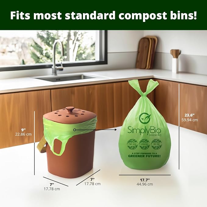 Simply Bio 3 Gallon Compostable Trash Bags Liners - Image 2