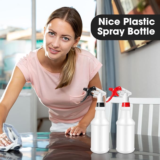 Eccliy 12 Pcs 16 Oz Plastic Spray Bottle, Adjustable Empty Reusable Sprayer - Image 6