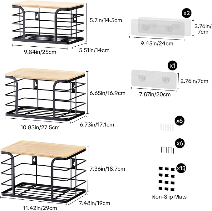3 Pack Stackable Pantry Organizer, Stainless Steel Trash Bag Holder Dispenser - Image 3