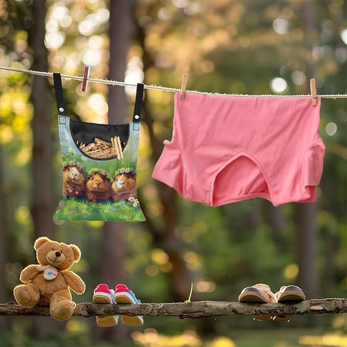 Guinea Pig Clothespin Bag Space-Saving Laundry Hanging Storage Organizer - Image 4